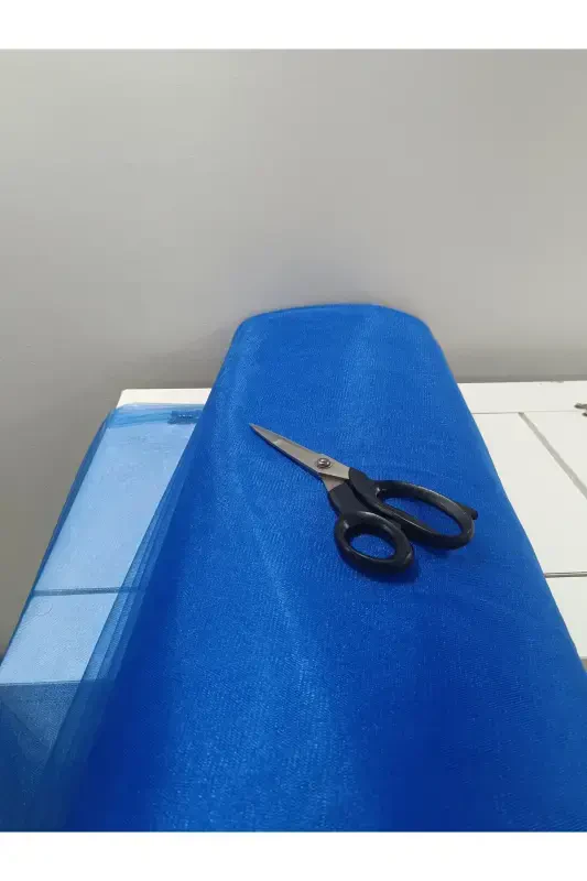 Süsleme Tülü ,Bohça Çeyiz Gelin Damat Söz Nişan Nikah Konvoy Kapı Valiz Hediye süsü,100x300-Mavi - 1