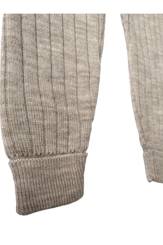 Suspender Buttoned Baby Kids Knitted Tights Dungarees Stone Color-Stone Color - 3