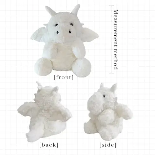 SUSULF Little Flying Dragon - Cute Stuffed Animal Plush Toy - Adorable Soft Dragons Toy Plushies and Gifts - Perfect Present for Kids (White,22.04in/56cm) 