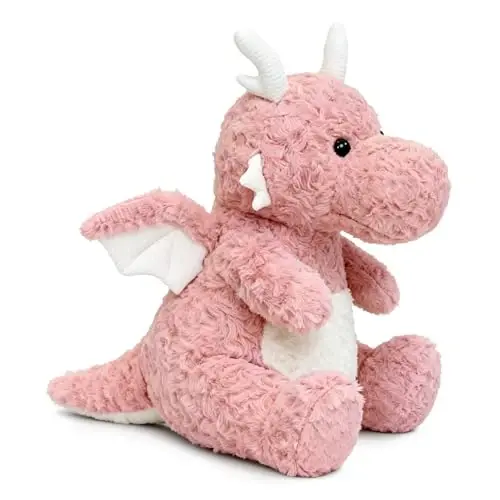 SUSULF Little Flying Dragon - Cute Stuffed Animal Plush Toy - Adorable Soft Dragons Toy Plushies and Gifts - Perfect Present for Kids (Pink,7.87in/20cm) - 2