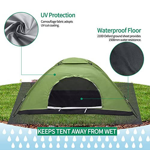 Sutekus Tent Camouflage Patterns Camping Tent Backpacking Tent for Camping Hiking 【Outdoor Equipment】 - 2