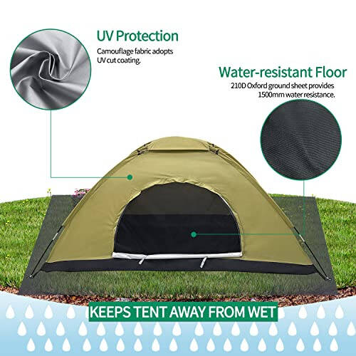 Sutekus Tent Camouflage Patterns Camping Tent Backpacking Tent for Camping Hiking 【Outdoor Equipment】 - 2