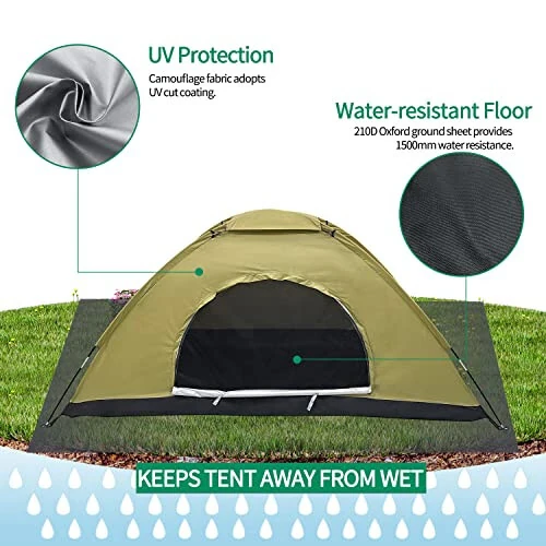 Sutekus Tent Camouflage Patterns Camping Tent Backpacking Tent for Camping Hiking 【Outdoor Equipment】 - Sutekus (1)