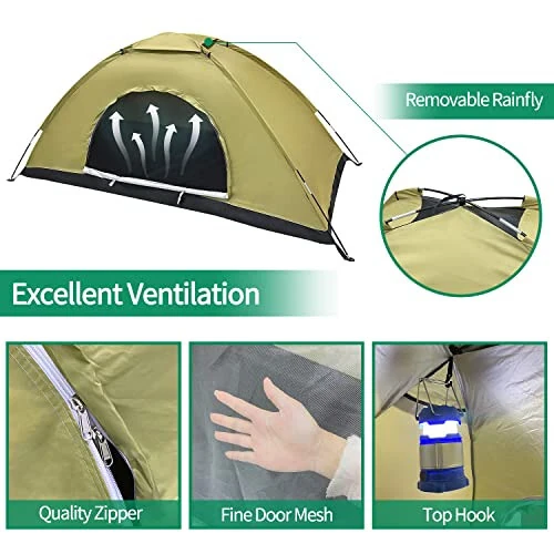 Sutekus Tent Camouflage Patterns Camping Tent Backpacking Tent for Camping Hiking 【Outdoor Equipment】 - 3