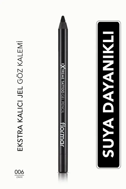 Suv o'tkazmaydigan jel ko'z qalam (QORA)-extreme Tattoo Gel Pencil-006 Onyx-8682536028882 - 2