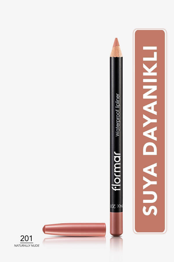 Suv o'tkazmaydigan Labial Qalam - Waterproof Lipliner (Nude) - 201 NTRLLY NUDE - 8690604111015 - 7