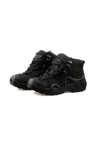 Suv o'tkazmaydigan va sovuqqa chidamli erkaklar trekking outdoor bot va poyabzali-1Black - 4