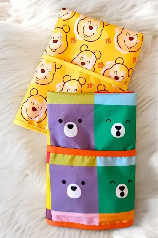 Suv o'tkazmaydigan yengsiz 6-24 oylik 2 ta faoliyat va ovqatlanish uchun fartuk (COLOUR-BEAR) - 4