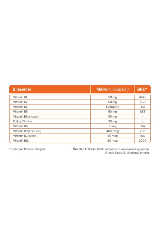 Suvda eriydigan Vitamin B-50 Kompleksi 60 K. %1 - 3