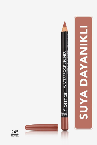 Suya Dayanıklı Dudak Kalemi (DOĞAL KOYU KAHVE) - Waterproof Lipliner - -245 Natural - 8690604567607-245 NATURAL - 16
