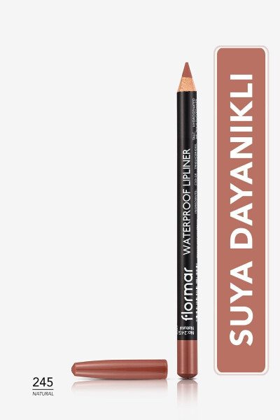 Suya Dayanıklı Dudak Kalemi (DOĞAL KOYU KAHVE) - Waterproof Lipliner - -245 Natural - 8690604567607-245 NATURAL - 11