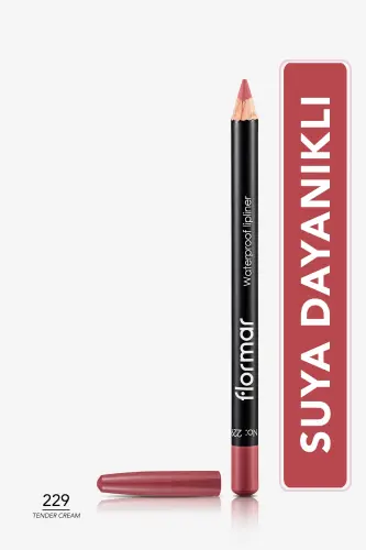 Suya Dayanıklı Dudak Kalemi (PEMBE) - Waterproof Lipliner - 229 Tender Cream - 8690604111299 - 229 TENDER CREAM 