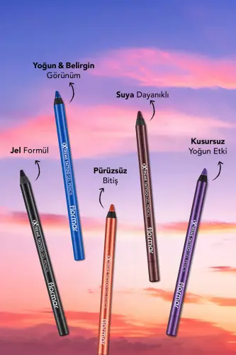 Suya Dayanıklı Jel Göz Kalemi (KOYU KAHVE) - Extreme Tattoo Gel Pencil - 002 Walnut - 8682536028844 - 002 WALNUT - 3