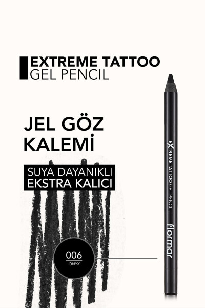 Suya Dayanıklı Jel Göz Kalemi (SİYAH)-extreme Tattoo Gel Pencil-006 Onyx-8682536028882 - 5