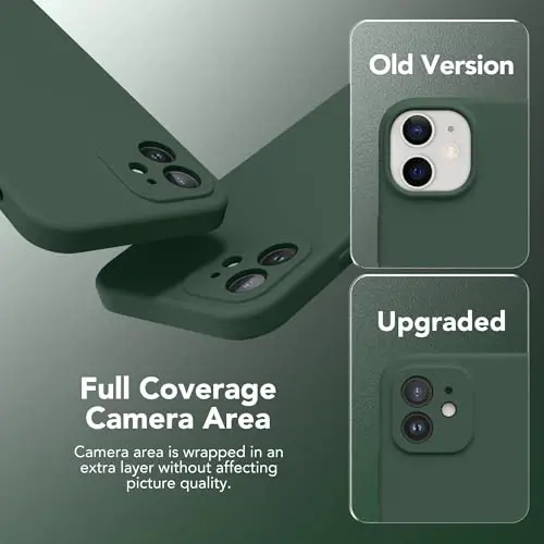 SuydanBox iPhone 12 için Manyetik Kılıf, MagSafe Uyumlu, [Tam Kamera Koruması][Ekran Koruyucu] Silikon Darbeye Dayanıklı Koruyucu Telefon Kılıfı, iPhone 12 6.1