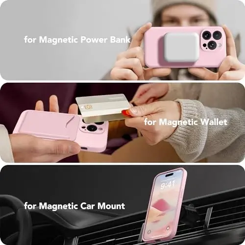SuydanBox iPhone 13 Pro Max için Manyetik Kılıf, MagSafe Uyumlu, [Tam Kamera Koruması][Ekran Koruyucu] Silikon Darbeye Dayanıklı Koruyucu Telefon Kılıfı, iPhone 13 Pro Max 6.7