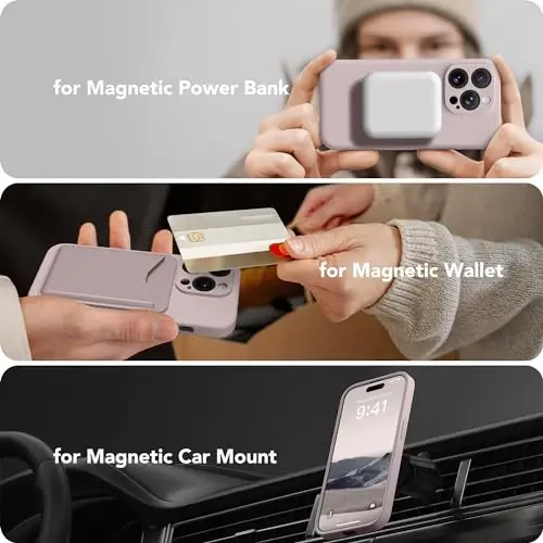 SuydanBox iPhone 13 Pro Max Kılıf için Mıknatıslı, MagSafe ile Uyumlu, [Tam Kamera Koruması][Ekran Koruyucu] Silikon Darbeye Dayanıklı Koruyucu Telefon Kılıfı iPhone 13 Pro Max 6.7
