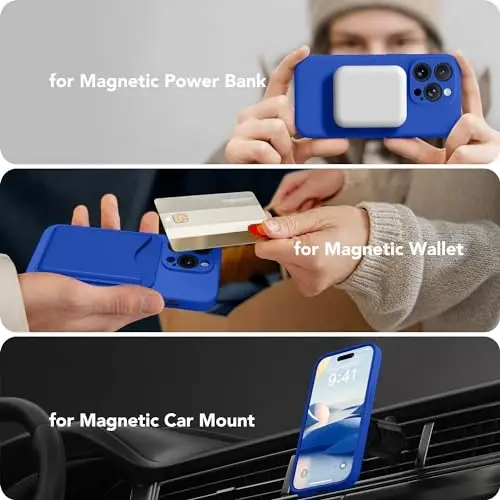 SuydanBox iPhone 13 Pro Max uchun magnit g‘ilof, MagSafe bilan mos, [To‘liq kamera himoyasi][Ekran himoyachisi] Silikon zarbaga chidamli himoya g‘ilofi iPhone 13 Pro Max 6.7