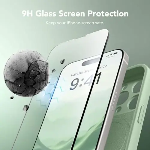 SuydanBox iPhone 14 Pro Kılıfı ile Uyumlu Manyetik Kılıf, MagSafe ile Uyumlu, [Tam Kamera Koruması][Ekran Koruyucu] iPhone 14 Pro 6.1
