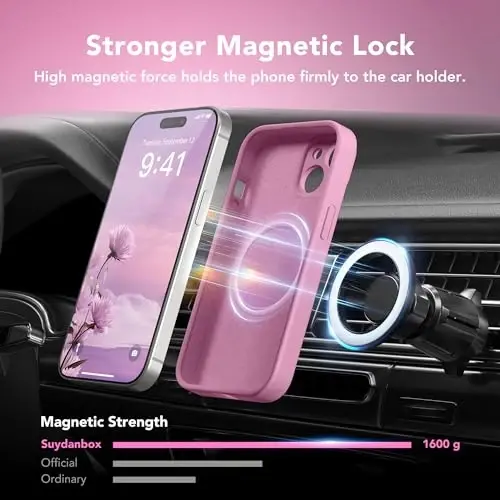 SuydanBox iPhone 15 Plus için Manyetik Kılıf, MagSafe Uyumlu, [Tam Kamera Koruması][Ekran Koruyucu] Silikon Darbeye Dayanıklı Koruyucu Telefon Kılıfı, iPhone 15 Plus 6.7