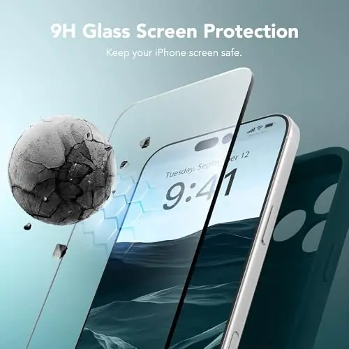 SuydanBox Magnetic для чехла iPhone 17 Pro, совместимый с MagSafe, [Полная защита камеры][Защитное стекло] Силиконовый противоударный защитный чехол для телефона для iPhone 17 Pro 6.3