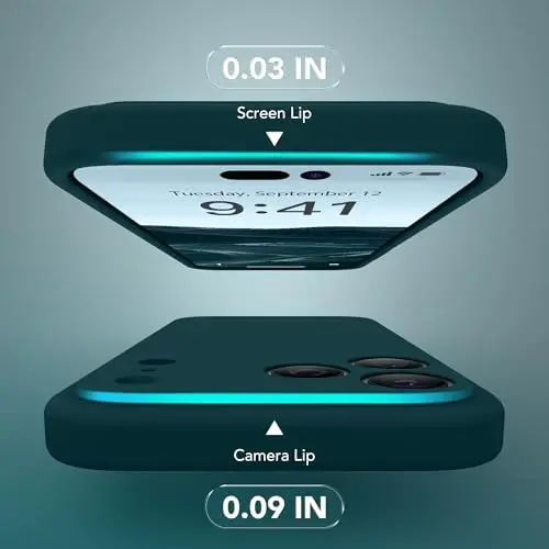 SuydanBox Magnetic для чехла iPhone 17 Pro, совместимый с MagSafe, [Полная защита камеры][Защитное стекло] Силиконовый противоударный защитный чехол для телефона для iPhone 17 Pro 6.3