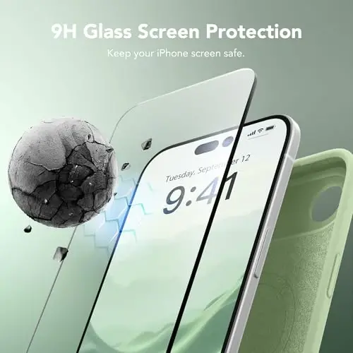 SuydanBox Magnetic для iPhone Air Case, совместимый с MagSafe, [Полная защита камеры][Защитное стекло] Силиконовый противоударный защитный чехол для телефона для iPhone 17 Air 6.5
