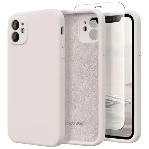 SuydanBox Magnetic for iPhone 11 Phone Case Silicone, Compatible with MagSafe, [Full Camera Protection][Screen Protector] Slim Shockproof Protective Case for iPhone 11 6.1