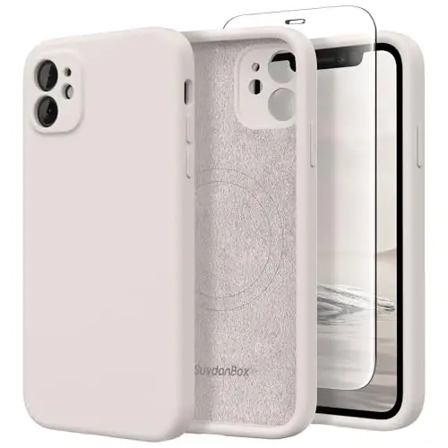 SuydanBox Magnetic for iPhone 11 Phone Case Silicone, Compatible with MagSafe, [Full Camera Protection][Screen Protector] Slim Shockproof Protective Case for iPhone 11 6.1