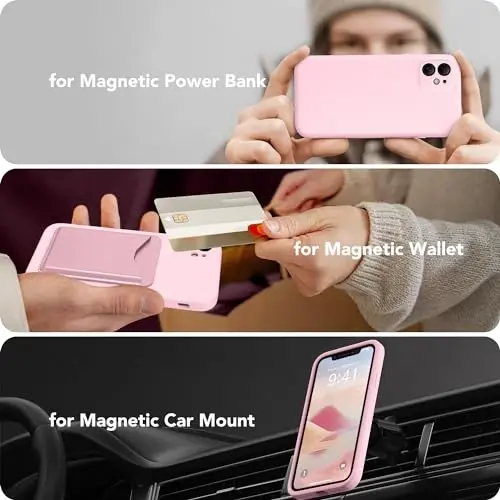 SuydanBox Magnetic for iPhone 11 Phone Case Silicone, MagSafe bilan mos, [To'liq kamera himoyasi][Ekran himoyachisi] iPhone 11 6.1