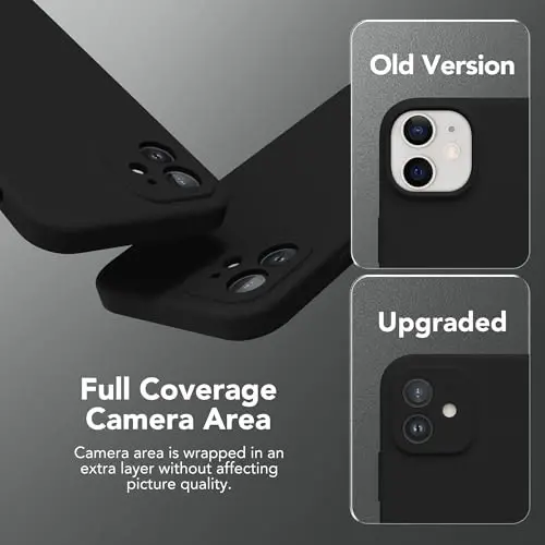 SuydanBox Magnetic for iPhone 12 Case, Compatible with MagSafe, [Full Camera Protection][Screen Protector] Silicone Shockproof Protective Phone Case for iPhone 12 6.1