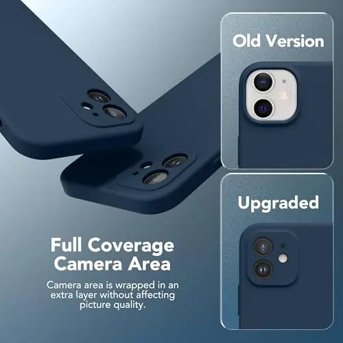 SuydanBox Magnetic for iPhone 12 Case, Compatible with MagSafe, [Full Camera Protection][Screen Protector] Silicone Shockproof Protective Phone Case for iPhone 12 6.1