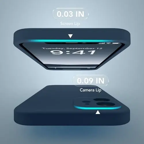 SuydanBox Magnetic for iPhone 12 Case, Compatible with MagSafe, [Full Camera Protection][Screen Protector] Silicone Shockproof Protective Phone Case for iPhone 12 6.1