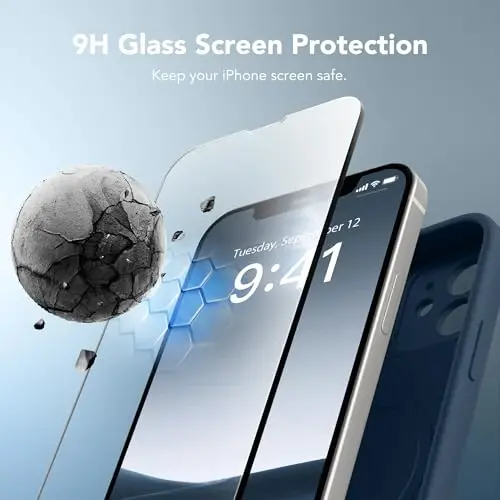 SuydanBox Magnetic for iPhone 12 Case, Compatible with MagSafe, [Full Camera Protection][Screen Protector] Silicone Shockproof Protective Phone Case for iPhone 12 6.1