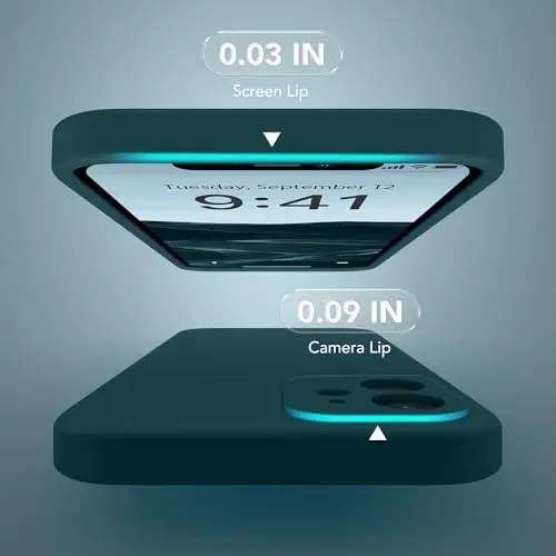 SuydanBox Magnetic for iPhone 12 Case, Compatible with MagSafe, [Full Camera Protection][Screen Protector] Silicone Shockproof Protective Phone Case for iPhone 12 6.1