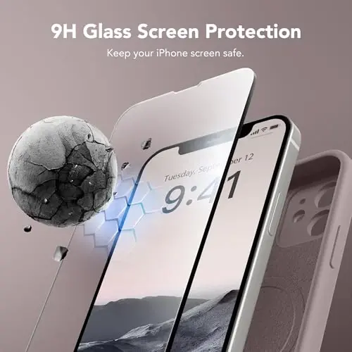 SuydanBox Magnetic for iPhone 12 Case, Compatible with MagSafe, [Full Camera Protection][Screen Protector] Silicone Shockproof Protective Phone Case for iPhone 12 6.1