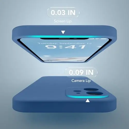 SuydanBox Magnetic for iPhone 12 Case, Compatible with MagSafe, [Full Camera Protection][Screen Protector] Silicone Shockproof Protective Phone Case for iPhone 12 6.1