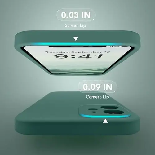 SuydanBox Magnetic for iPhone 12 Case, Compatible with MagSafe, [Full Camera Protection][Screen Protector] Silicone Shockproof Protective Phone Case for iPhone 12 6.1