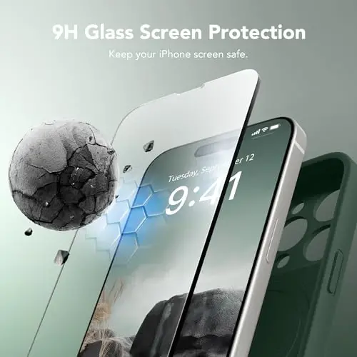 SuydanBox Magnetic for iPhone 12 Pro Max Case, Compatible with MagSafe, [Full Camera Protection][Screen Protector] Silicone Shockproof Protective Phone Case for iPhone 12 Pro Max 6.7