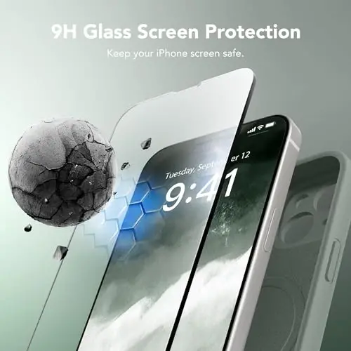 SuydanBox Magnetic for iPhone 13 Case, Compatible with MagSafe, [Full Camera Protection] [Screen Protector] Silicone Shockproof Protective Phone Case for iPhone 13 6.1