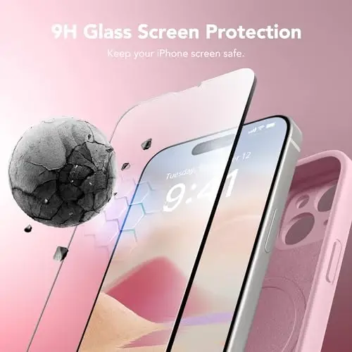 SuydanBox Magnetic for iPhone 13 Case, Compatible with MagSafe, [Full Camera Protection][Screen Protector] Silicone Shockproof Protective Phone Case for iPhone 13 6.1