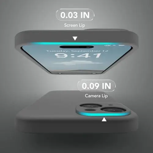 SuydanBox Magnetic for iPhone 13 Case, Compatible with MagSafe, [Full Camera Protection][Screen Protector] Silicone Shockproof Protective Phone Case for iPhone 13 6.1