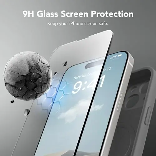 SuydanBox Magnetic for iPhone 13 Case, Compatible with MagSafe, [Full Camera Protection][Screen Protector] Silicone Shockproof Protective Phone Case for iPhone 13 6.1