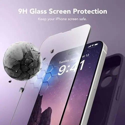 SuydanBox Magnetic for iPhone 13 Case, Compatible with MagSafe, [Full Camera Protection][Screen Protector] Silicone Shockproof Protective Phone Case for iPhone 13 6.1