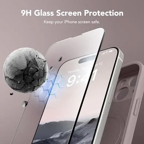 SuydanBox Magnetic for iPhone 13 Case, Compatible with MagSafe, [Full Camera Protection][Screen Protector] Silicone Shockproof Protective Phone Case for iPhone 13 6.1