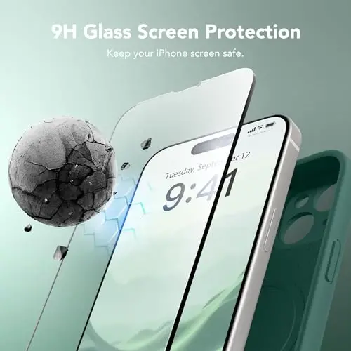 SuydanBox Magnetic for iPhone 13 Case, Compatible with MagSafe, [Full Camera Protection][Screen Protector] Silicone Shockproof Protective Phone Case for iPhone 13 6.1