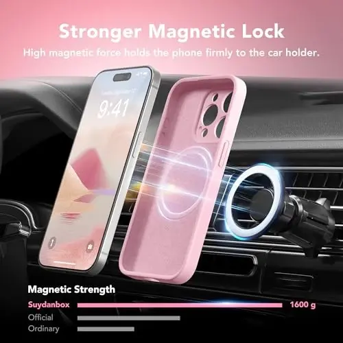 SuydanBox Magnetic for iPhone 13 Pro Case, Compatible with MagSafe, [Full Camera Protection][Screen Protector] Silicone Shockproof Protective Phone Case for iPhone 13 Pro 6.1