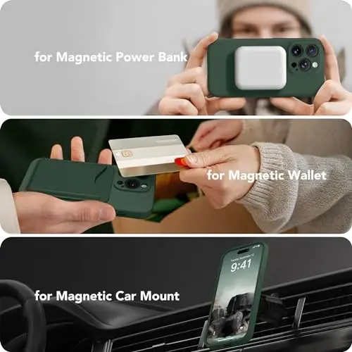 SuydanBox Magnetic for iPhone 13 Pro Max Case, Compatible with MagSafe, [Full Camera Protection][Screen Protector] Silicone Shockproof Protective Phone Case for iPhone 13 Pro Max 6.7