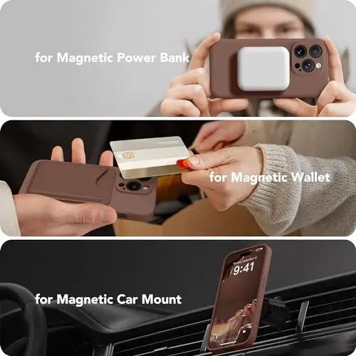 SuydanBox Magnetic for iPhone 13 Pro Max Case, Compatible with MagSafe, [Full Camera Protection][Screen Protector] Silicone Shockproof Protective Phone Case for iPhone 13 Pro Max 6.7