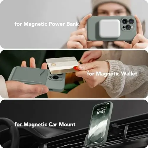 SuydanBox Magnetic for iPhone 13 Pro Max Case, Compatible with MagSafe, [Full Camera Protection][Screen Protector] Silicone Shockproof Protective Phone Case for iPhone 13 Pro Max 6.7